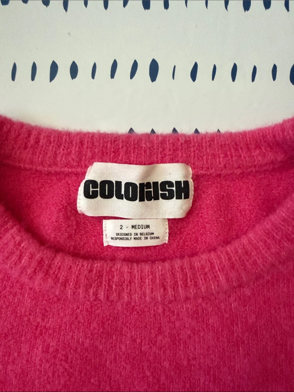 Colorush Amara Lobo Crewneck Cashmere Sweater in Pink